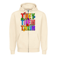 Sandshell They Them Their Pride LGBTQ Zipper Hoodie - BundleAndBundleShop