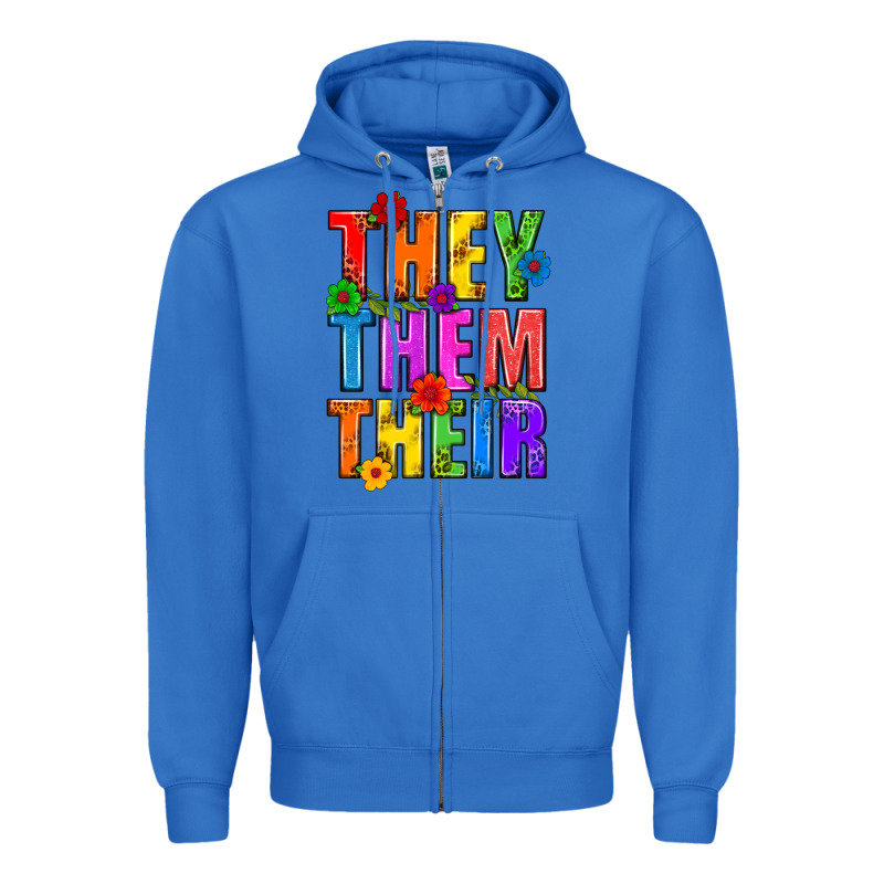 They Them Their Pride Lgbtq Zipper Hoodie by BundleAndBundleShop | Teevron