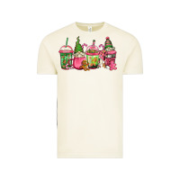 Vintage Arctic pink christmas gnomes coffee cups Vintage Tee - Jasminsmagicworld