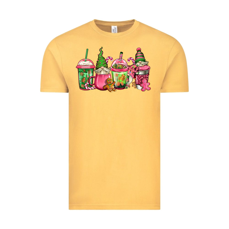 Pink Christmas Gnomes Coffee Cups Vintage Tee by Jasminsmagicworld | Teevron