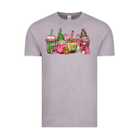 Vintage Zinc pink christmas gnomes coffee cups Vintage Tee - Jasminsmagicworld