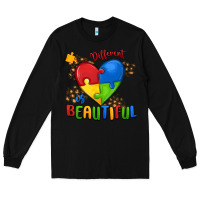 Black different is beautiful autism Long Sleeve Tee - MaliasSmallBusiness