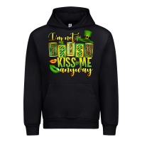 Black St. Patrick's I am not irish kiss me anyway Urban Hoodie - OliviaCreatesArt