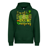 Forest Green St. Patrick's I am not irish kiss me anyway Urban Hoodie - OliviaCreatesArt