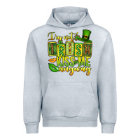 Heather Grey St. Patrick's I am not irish kiss me anyway Urban Hoodie - OliviaCreatesArt