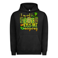 Pigment Black St. Patrick's I am not irish kiss me anyway Urban Hoodie - OliviaCreatesArt