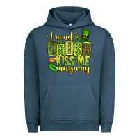 Pigment Midnight Navy St. Patrick's I am not irish kiss me anyway Urban Hoodie - OliviaCreatesArt