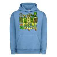 Pigment Pebble Blue St. Patrick's I am not irish kiss me anyway Urban Hoodie - OliviaCreatesArt