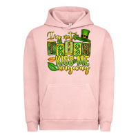 Pigment Salmon St. Patrick's I am not irish kiss me anyway Urban Hoodie - OliviaCreatesArt