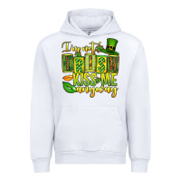 White St. Patrick's I am not irish kiss me anyway Urban Hoodie - OliviaCreatesArt