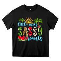 Black little miss sassy pants Heavy Core Tee - Zillion Design Studio