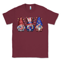 Burgundy American Gnomes Classic Tee - CowhideDigitalArt