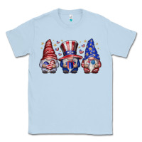 Dusty Blue American Gnomes Classic Tee - CowhideDigitalArt
