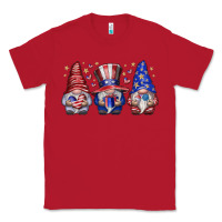 Red American Gnomes Classic Tee - CowhideDigitalArt