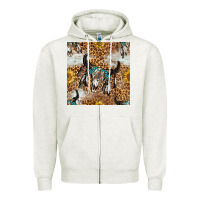 Western Bull Skull And Sunflowers With Leopard Seamless Pattern Zipper Hoodie | Teevron