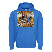 True Royal Western Bull Skull And Sunflowers With Leopard Seamless Pattern Zipper Hoodie - BundleAndBundleShop