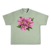 Oil Green Wild Prairie Rose Illustrations Urban Heavy Tee - LillyAllenDesigns