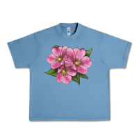 Pebble Blue Wild Prairie Rose Illustrations Urban Heavy Tee - LillyAllenDesigns