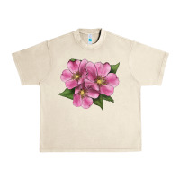 Sandshell Wild Prairie Rose Illustrations Urban Heavy Tee - LillyAllenDesigns