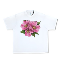 White Wild Prairie Rose Illustrations Urban Heavy Tee - LillyAllenDesigns