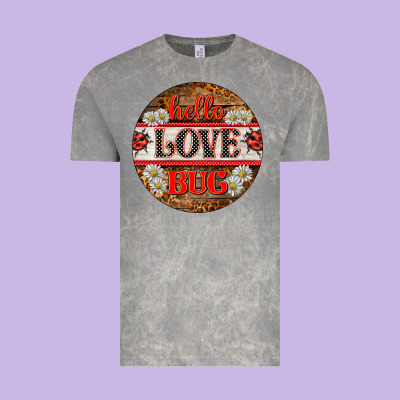 Hello Love Bug Ladybug Ornament Vintage Tee Designed By Barkaloodesign