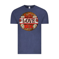 Vintage Denim hello love bug ladybug ornament Vintage Tee - BarkalooDesign