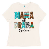 Bone mama of drama girl mom Ladies Tee - texasbilliewilder