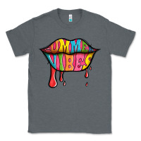 Charcoal Heather summer vibes lips Classic Tee - Jasminsmagicworld