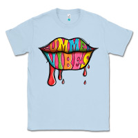 Dusty Blue summer vibes lips Classic Tee - Jasminsmagicworld