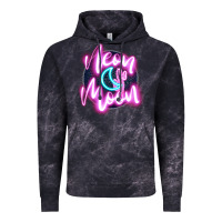 Cloud Black neon moon Vintage Hoodie - JahusDesignShop