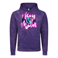 Cloud Purple neon moon Vintage Hoodie - JahusDesignShop