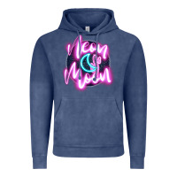 Vintage Denim neon moon Vintage Hoodie - JahusDesignShop