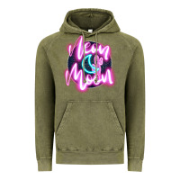 Vintage Olive neon moon Vintage Hoodie - JahusDesignShop
