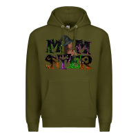 Army Green Momster with witch Premium Hoodie - NancyCooperArtShop