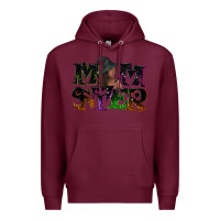 Burgundy Momster with witch Premium Hoodie - NancyCooperArtShop