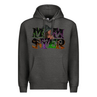 Charcoal Heather Momster with witch Premium Hoodie - NancyCooperArtShop