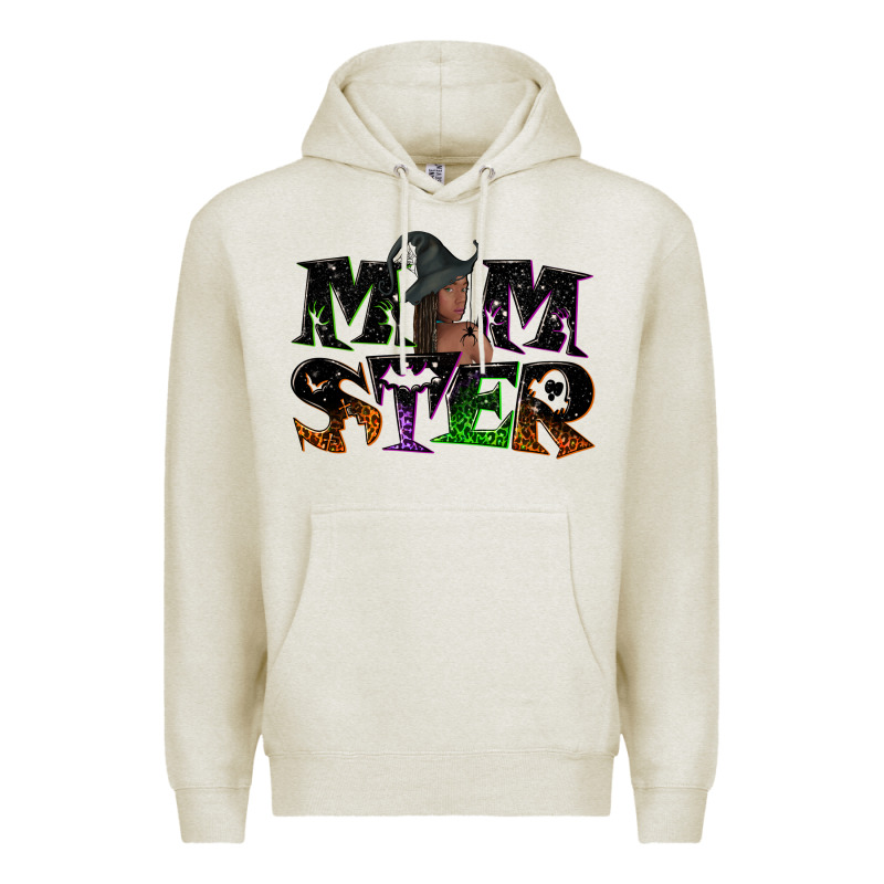 Momster With Witch Premium Hoodie by NancyCooperArtShop | Teevron