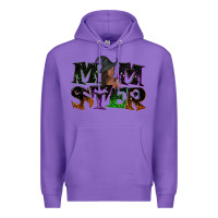 Purple Momster with witch Premium Hoodie - NancyCooperArtShop