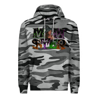 Slate Camo Momster with witch Premium Hoodie - NancyCooperArtShop