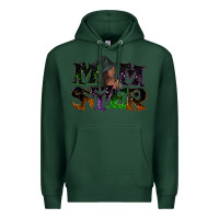 Sports Green Momster with witch Premium Hoodie - NancyCooperArtShop