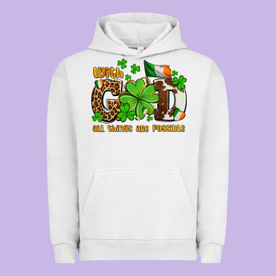 With God All Things Are Possible Urban Hoodie Designed By Oliviacreatesart