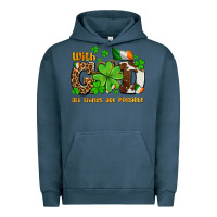 Pigment Midnight Navy with god all things are possible Urban Hoodie - OliviaCreatesArt