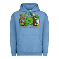 Pigment Pebble Blue with god all things are possible Urban Hoodie - OliviaCreatesArt
