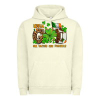 Pigment Pistachio with god all things are possible Urban Hoodie - OliviaCreatesArt
