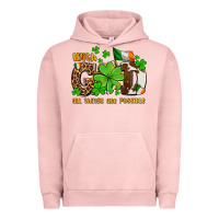 Pigment Salmon with god all things are possible Urban Hoodie - OliviaCreatesArt