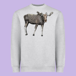 Moose Buck Deer Heavyweight Sweatshirt Designed By Lillyallendesigns