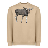 Mushroom Moose Buck Deer Heavyweight Sweatshirt - LillyAllenDesigns