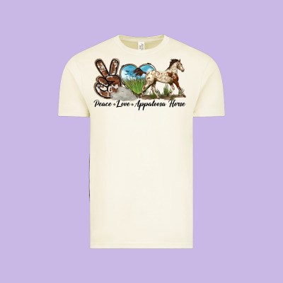 Peace Love Appaloosa Horse Vintage Tee Designed By Lillyallendesigns