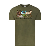Vintage Olive peace love appaloosa horse Vintage Tee - LillyAllenDesigns