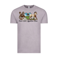 Vintage Zinc peace love appaloosa horse Vintage Tee - LillyAllenDesigns